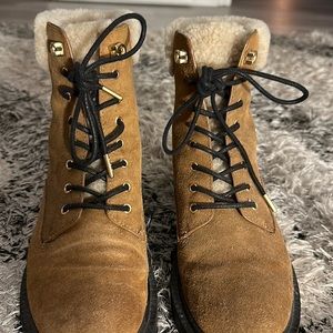 Coach brown suede booties